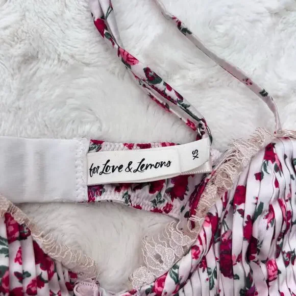 For Love & Lemons Melrose Floral Bustier Corset Top Lace Cottagecore Coquette - Picture 6 of 7